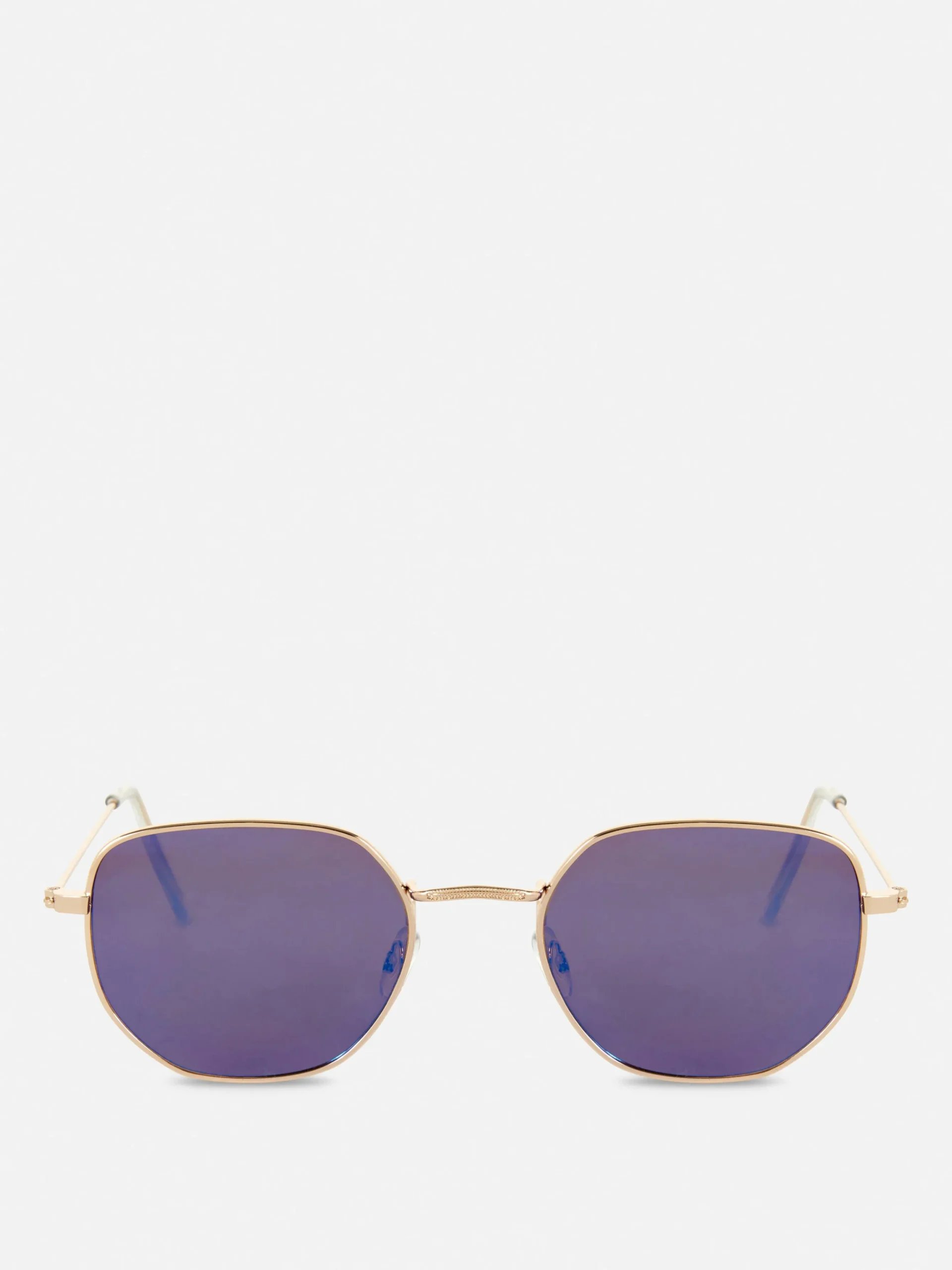 Sechseckige Sonnenbrille Mit Metallrahmen