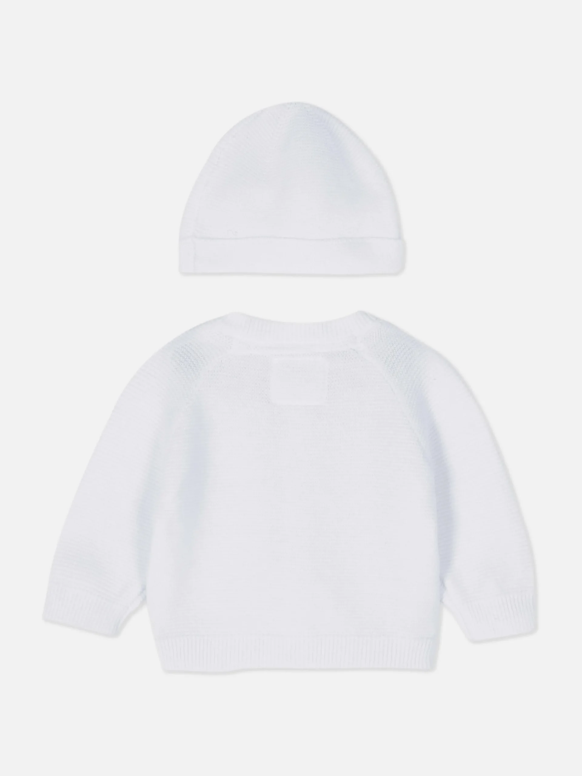 Set Aus Cardigan Und Mütze Für Frühchen