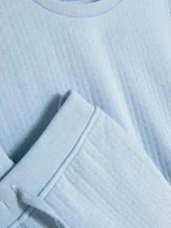 Set Aus Strukturiertem Sweatshirt Und Jogginghose