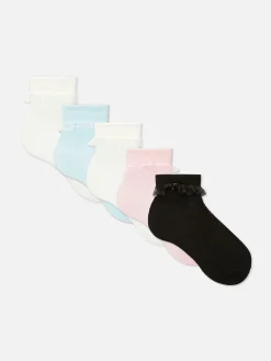 Socken Mit Rüschenbesatz, 5er-Pack
