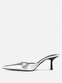 Spitze Mules Mit Absatz