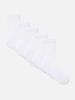 Sportliche Crew-Socken, 5er-Pack