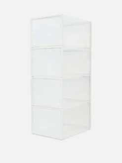 Stapelbare Schuhboxen, 4er-Pack