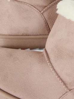 Stiefel Mit Plüschfutter Und Schleife Hinten