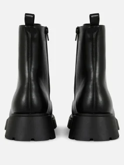 Stiefeletten Mit Apron Toe Und Schnürung