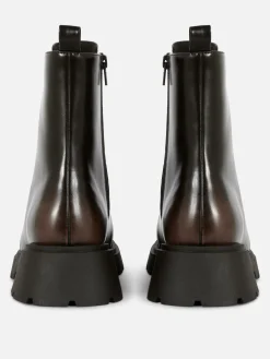 Stiefeletten Mit Apron Toe Und Schnürung