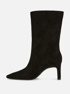 Stiletto-Stiefel In Wildleder-Optik