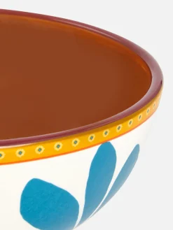 Stilisierte Müslischale Mit Blumenmuster