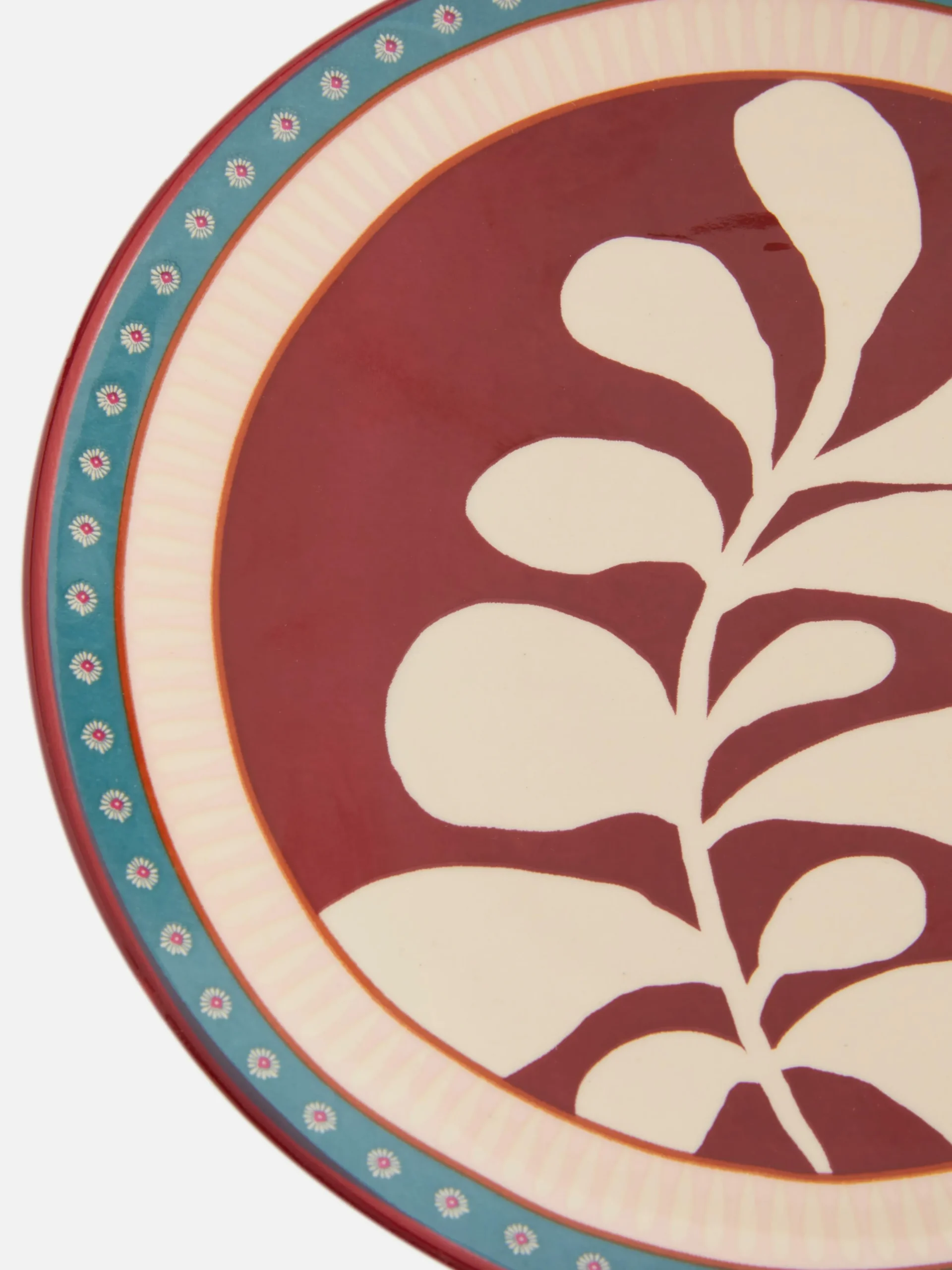 Stilisierter Beilagenteller Mit Blumenmuster