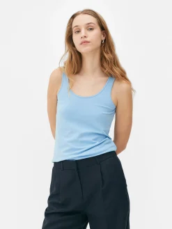 Stretch-Tanktop Mit U-Ausschnitt