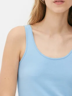 Stretch-Tanktop Mit U-Ausschnitt