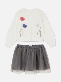 Strickcardigan Und Tutu Im Set