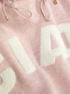 Strick-Hoodie Mit Slogan