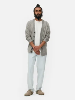 Strickjacke Mit Großen Knöpfen