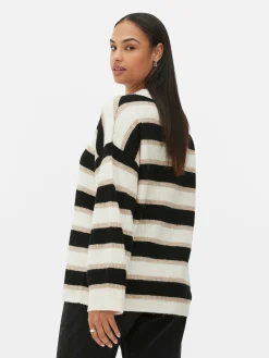 Strickpullover Mit Ärmelbündchen