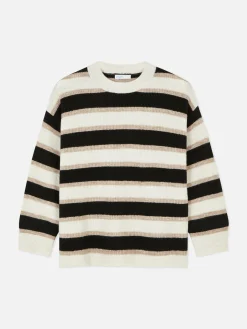 Strickpullover Mit Ärmelbündchen