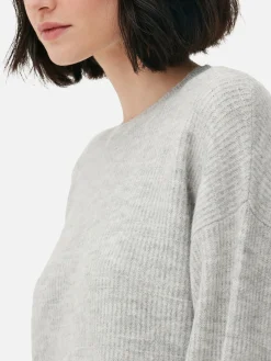 Strickpullover Mit Ärmelbündchen