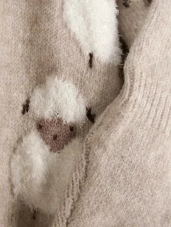 Strickpullover Und Leggings Mit Schafmotiv