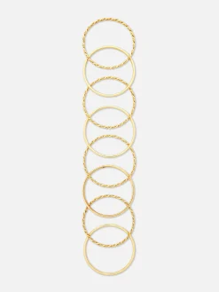 Strukturierte Armreifen, 8er-Pack