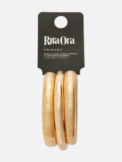 Strukturierte „Rita Ora“ Armreifen, 3er-Pack