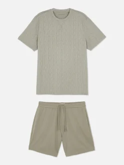 Strukturierter, Kurzer Schlafanzug