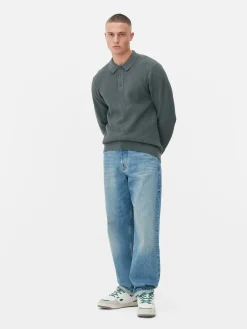 Strukturierter Polopullover