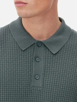 Strukturierter Polopullover