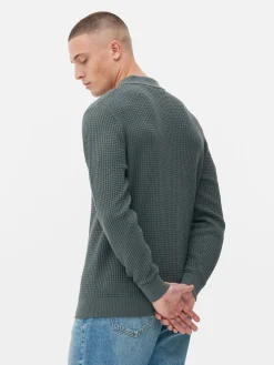 Strukturierter Polopullover