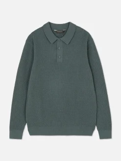 Strukturierter Polopullover