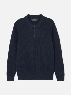 Strukturierter Polopullover