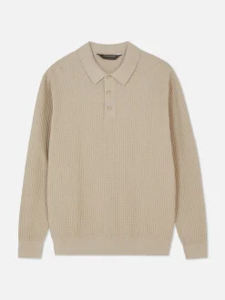 Strukturierter Polopullover