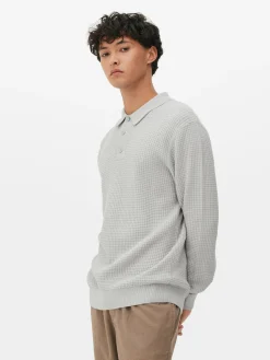 Strukturierter Polopullover