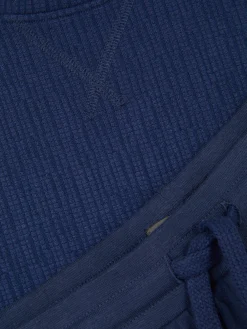 Strukturierter Schlafanzug Mit Shorts Und T-Shirt