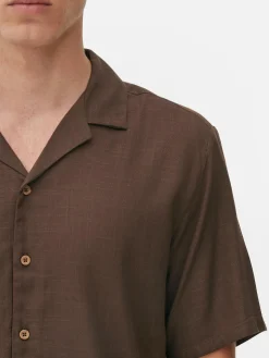 Strukturiertes Kurzarmhemd