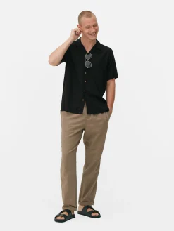 Strukturiertes Kurzarmhemd