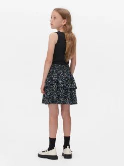 Stufenrock Mit Blumenmuster