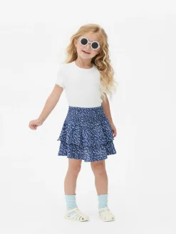 Stufenrock Mit Blumenmuster