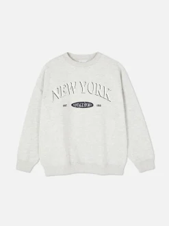 Sweatshirt Im Oversized-Look Mit Print