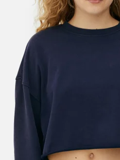 Sweatshirt Mit Ausgefranstem Saum Zum Kombinieren
