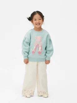 Sweatshirt Mit Ballerinas-Applikation