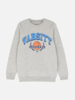 Sweatshirt Mit Rundhalsausschnitt