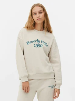 Sweatshirt Mit Slogan Und Rundhalsausschnitt