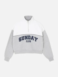 Sweatshirt Mit Trichterkragen Und Grafik