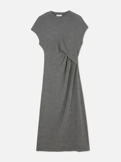 „The Edit“ Jersey-Midikleid Mit Twistdetail