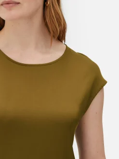 „The Edit“ Satin-Midikleid