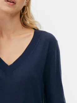 „The Edit“ Strickpullover Mit V-Ausschnitt