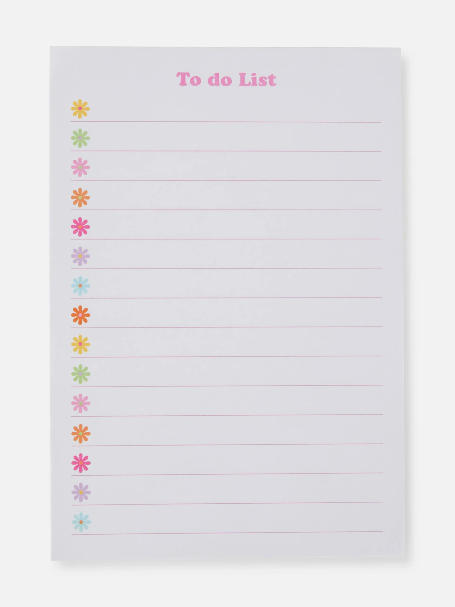 To-Do-Liste-Schreibblock Mit Blumendesign