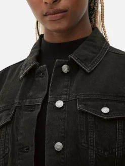 Trucker-Jeansjacke Im Stil Der 80er Jahre