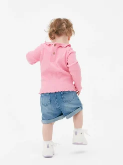 T-Shirt Mit Gekräuseltem Saum