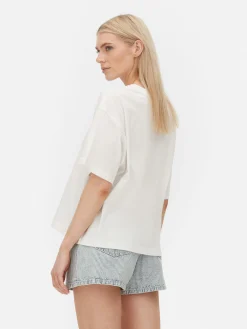 T-Shirt Mit Geradem Schnitt